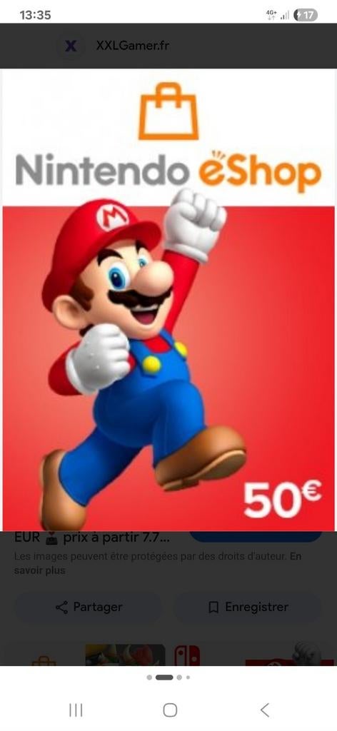 Carte nintendo eshop de  50euros pour 30euros, Ophalen