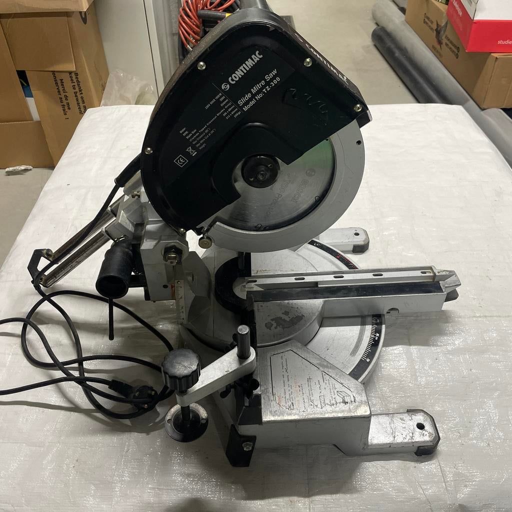 Contimac TZ-300 verstekzaag, Doe-het-zelf en Bouw, Ophalen, Gebruikt, Afkortzaag