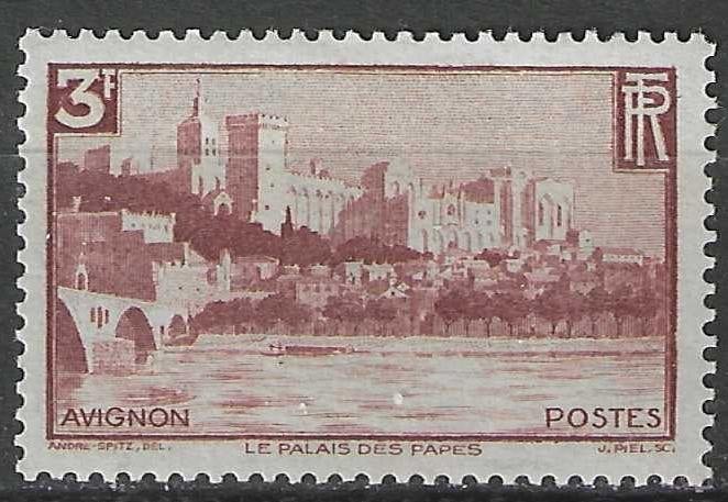 Frankrijk 1938 - Yvert 391 - Pauselijk Paleis Avignon (PF), Postzegels en Munten, Postzegels | Europa | Frankrijk, Postfris, Verzenden