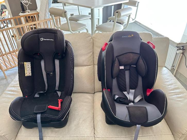 2 sièges auto pour enfants, Enfants & Bébés, Sièges auto, Utilisé, Autres marques, Ceinture de sécurité, Dossier réglable, Mode veille