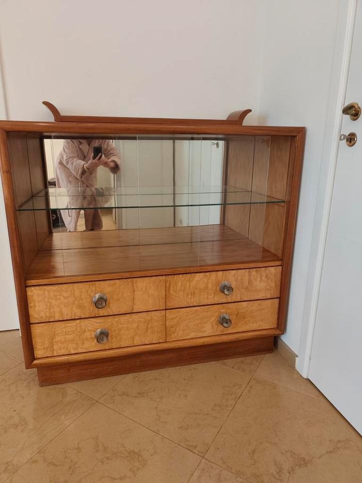 Belle vitrine d'époque Art déco avec 4 tiroirs, Antiquités & Art, Antiquités | Autres Antiquités, Enlèvement