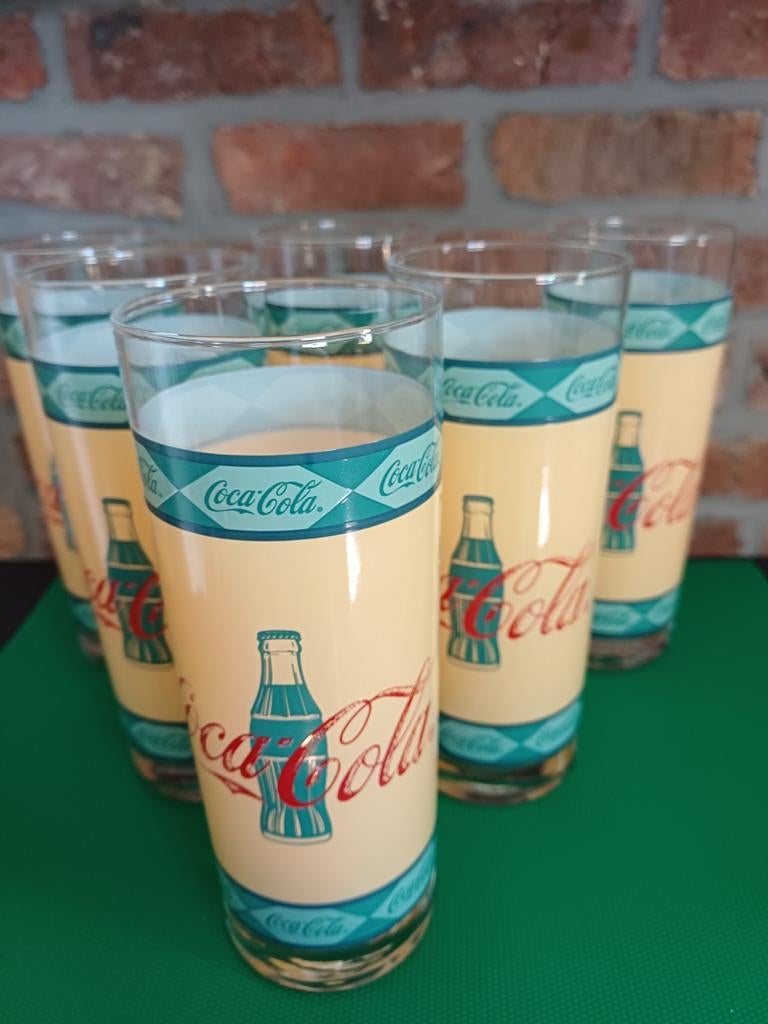 6 grote retro Coca-Cola glazen, Ophalen