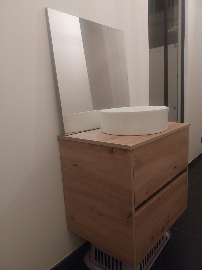 Hangkast met opbouwkom en spiegel, Ophalen, Nieuw, Wastafelkast