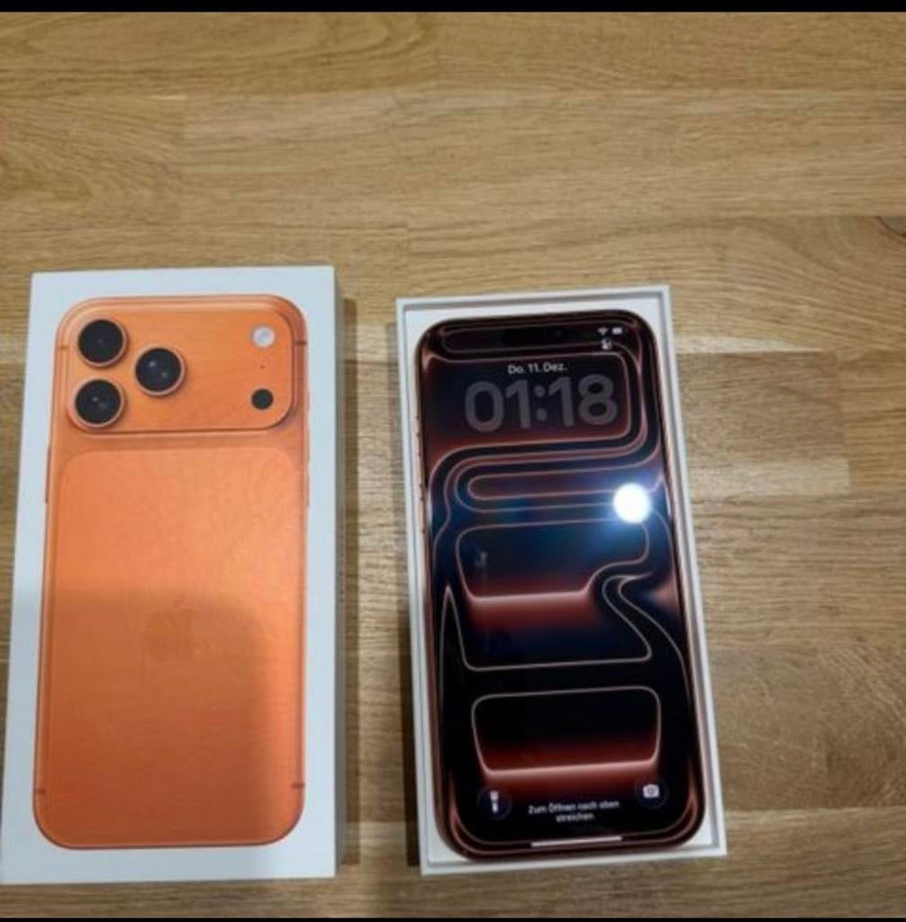 Iphone 17 pro max oranje 256g nieuwstaat, Ophalen, Zo goed als nieuw, Apple iPhone