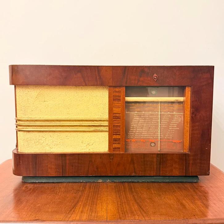 VINTAGE BUIZENRADIO SIERA S51A 1938 RADIO ART DECO DESIGN, Antiek en Kunst, Antiek | Tv's en Audio, Verzenden
