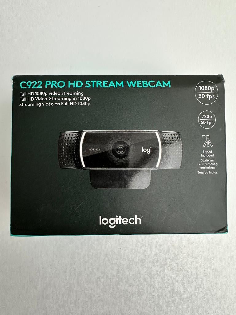 Logitech C922 Pro full HD-streamingwebcam met statief, Ophalen, MacOS, Logitech, Zoomfunctie