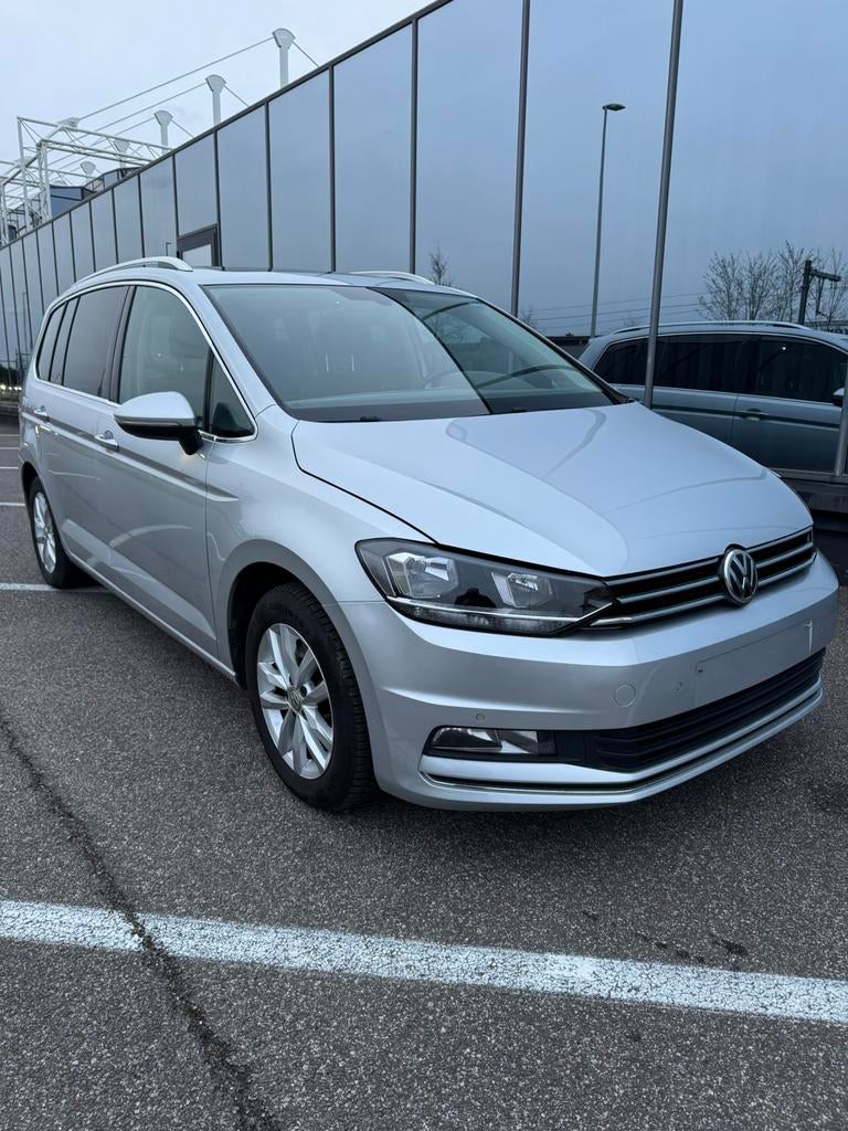 Volkswagen Touran 2016 1.4 tsi 1jaar garantie 7 zitpanodak, Autos, Cuir, Argent ou Gris, Achat, Euro 6