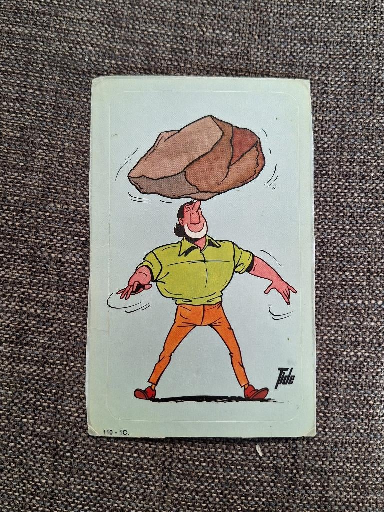 Vandersteen Suske Wiske - Sticker Tide Jerom (1974), Ophalen of Verzenden, Suske en Wiske, Gebruikt, Plaatje, Poster of Sticker