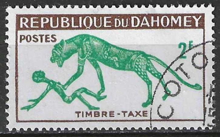 Dahomey 1963 - Yvert 33TX - Takszegel - 2 f. (ST), Postzegels en Munten, Postzegels | Afrika, Gestempeld, Verzenden