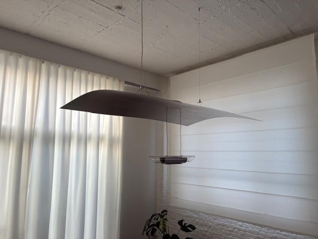 Vintage lamp, Ingo Maurer, Scooper 1, Huis en Inrichting, Lampen | Hanglampen, Gebruikt, Glas, Metaal, Ophalen