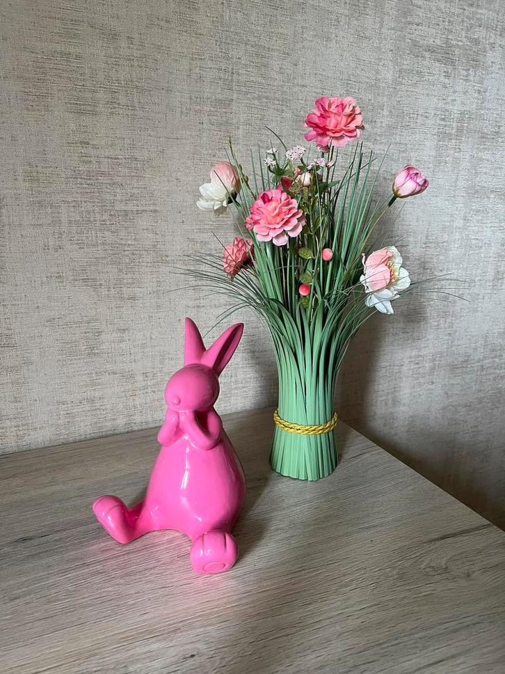 Lapin décoratif style “3 singes de la sagesse” déco design, Divers, Pâques, Comme neuf, Enlèvement