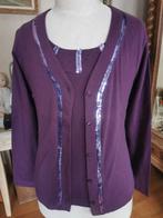 Als nieuw cardigan en topje met pailletten, Ophalen