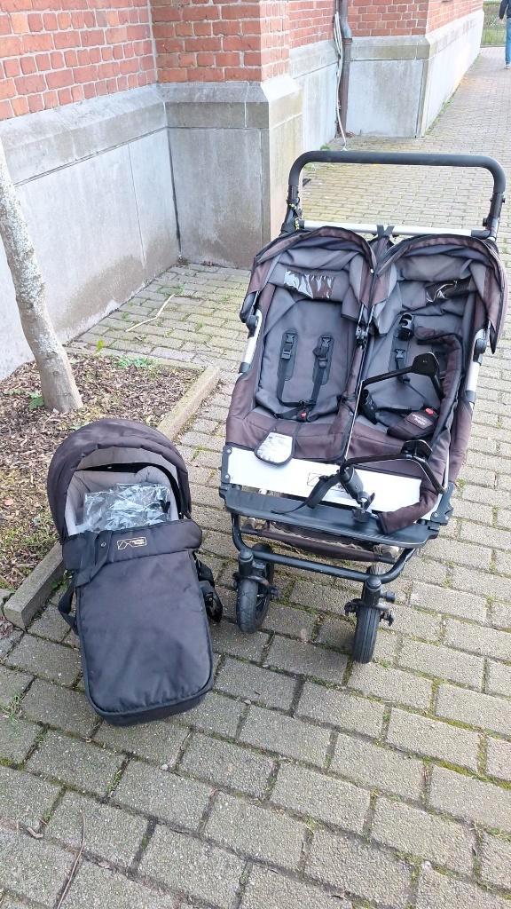 Buggy double, Duo de buggy de montagne, Enfants & Bébés, Buggys, Utilisé, Autres marques, Modèle duo, Protection de pluie, Dossier réglable