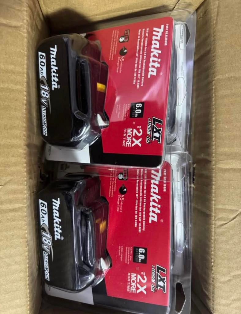 Batterie Makita 6.0ah 18V (lot de 4) (neuves), Bricolage & Construction, Enlèvement, Neuf