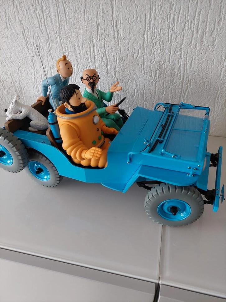 Jeep Objectif Lune 1/8, Collections, Personnages de BD, Comme neuf, Statue ou Figurine, Tintin, Enlèvement ou Envoi