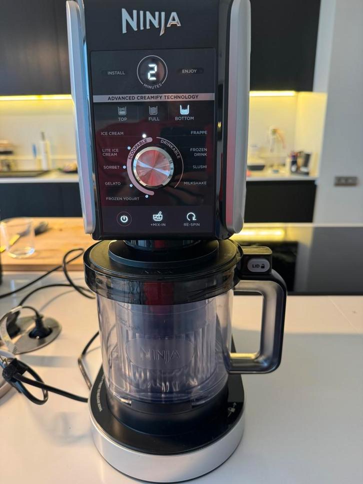 Ninja CREAMi Deluxe, Electroménager, Machines à glace, Comme neuf, Enlèvement