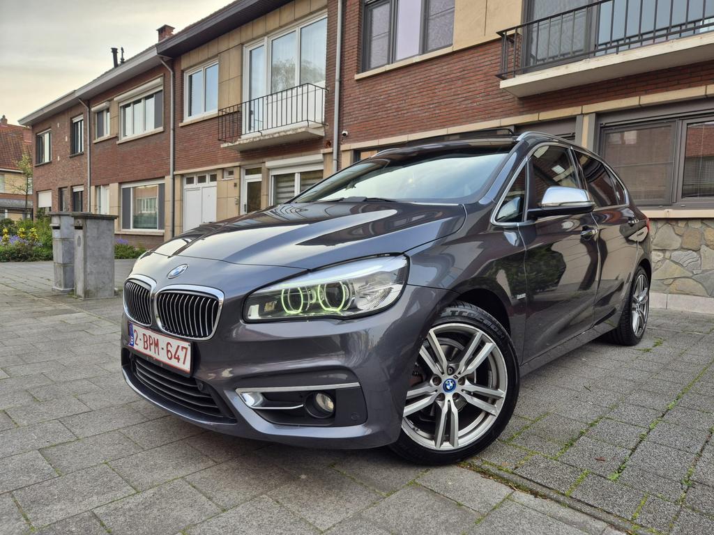 BMW 218d Active Tourer M-pack (2015) – full option, Auto's, BMW, 4 cilinders, 2 Reeks, Blauw, Leder