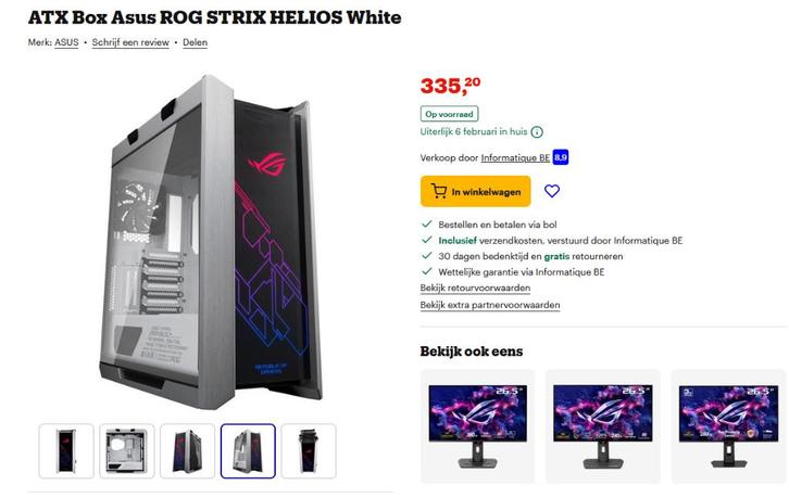 Asus ROG STRIX HELIOS White, Informatique & Logiciels, Boîtiers d'ordinateurs, Enlèvement