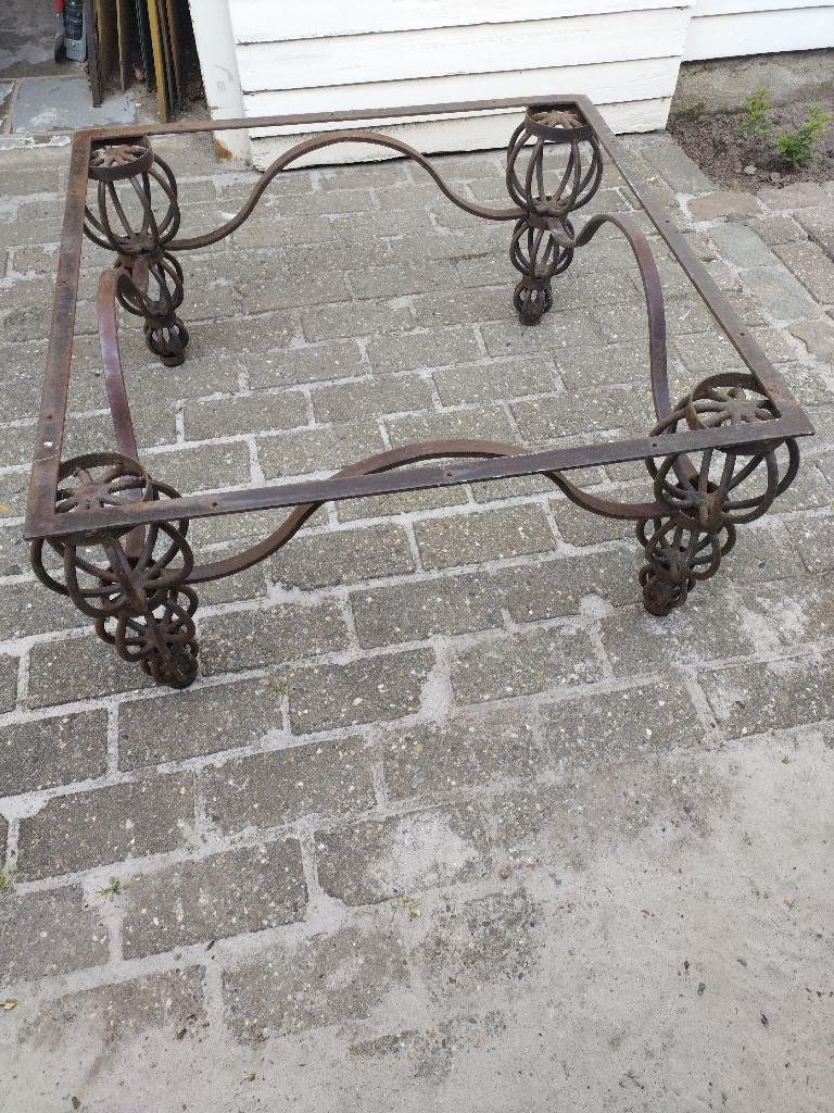 smeedijzeren onderstel salontafel, Gebruikt, 50 tot 100 cm, Vierkant, 50 tot 100 cm