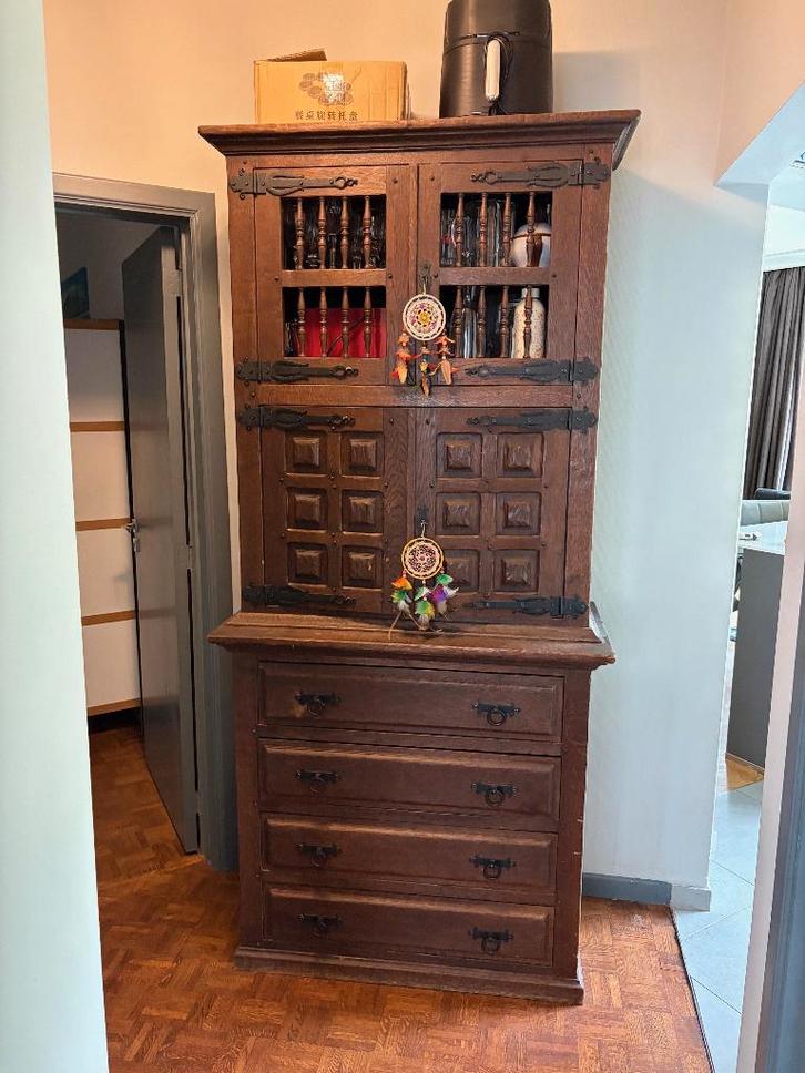Antieke massief houten meubels, pantry, authentiek, Antiek en Kunst, Antiek | Meubels | Kasten, Ophalen