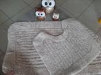 1 beige badkamermat en toiletmat, Huis en Inrichting, Ophalen of Verzenden