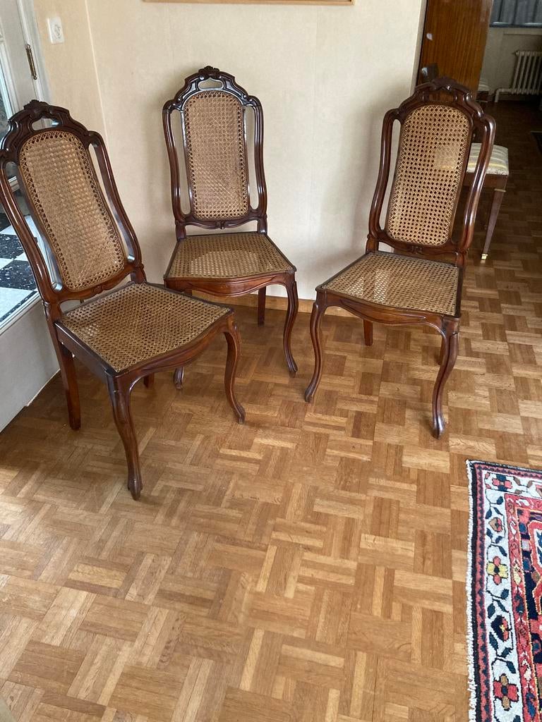 3 chaises anciennes cannées, Enlèvement