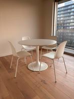 IKEA eettafel met 4 stoelen – Wit – In nieuwstaat!, Enlèvement, Comme neuf