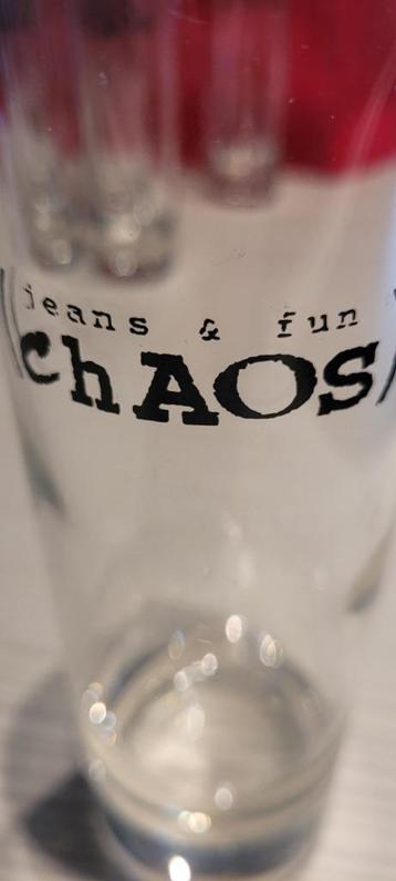 18x chaos longdrink glazen, jeans & fun/ ophalen in Hamme beschikbaar voor biedingen