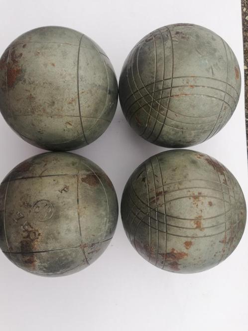 Petanque ballen, staal met wat roest, 8st. 75mm 750 a 755 gr, Sport en Fitness, Bowlen, Gebruikt, Bal, Ophalen of Verzenden
