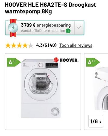 Gloednieuwe droogkast HOOVER, Elektronische apparatuur, Ophalen, Zo goed als nieuw