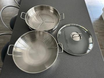 WMF Wokpan Macao Wadjan - 4-delig - Ø 36 cm - RVS beschikbaar voor biedingen