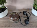 Ancien téléphone en bois Belgique Bruxelles, Antiek en Kunst, Ophalen of Verzenden