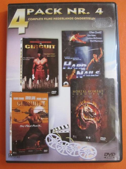 4-Pack Nr. 4 (4 films op 1 DVD), Cd's en Dvd's, Dvd's | Actie, Zo goed als nieuw, Actie, Boxset, Vanaf 16 jaar, Ophalen of Verzenden