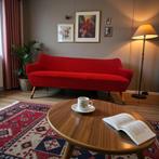 Vintage oranjerode zetel / canapé / sofa, Ophalen of Verzenden