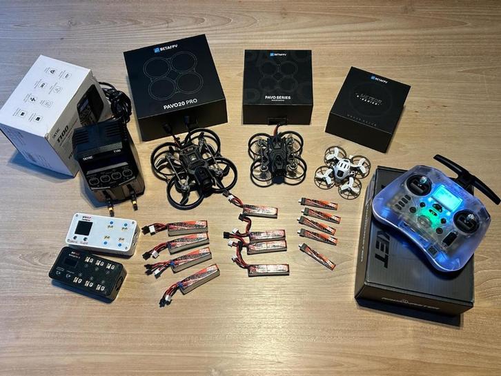 3 Drones BetaFPV + batteries + chargers + remote controller, Audio, Tv en Foto, Drones, Gebruikt, Drone met camera, Ophalen
