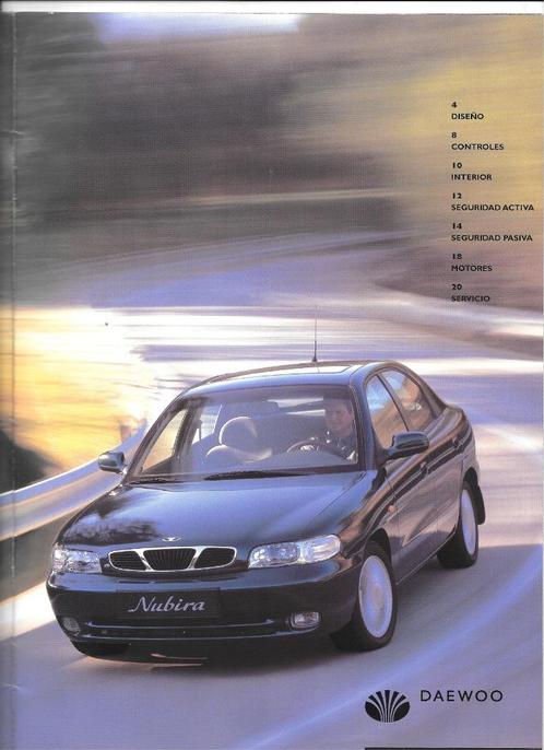 DAEWOO NUBIRA,  1997 / 1999, Livres, Autos | Brochures & Magazines, Comme neuf, Autres marques, Enlèvement ou Envoi