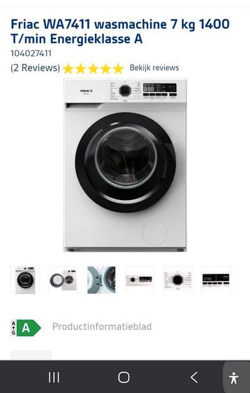 NOUVELLE MACHINE À LAVER FRIAC WHITE WA7411/ 7KG CLASSE ÉNER, Enlèvement, Neuf