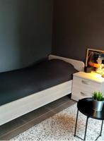 Eenpersoonsbed incl matras en lattenbodem, Huis en Inrichting, Ophalen, Gebruikt, 90 cm, Eenpersoons