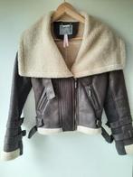 Pilootvest biker jacket LIPSY, Kleding | Dames, Jassen | Zomer, Ophalen of Verzenden, Zo goed als nieuw, Maat 36 (S), Bruin
