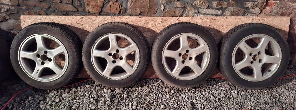 4 velgen met banden voor alle seizoenen 195 55 15, Auto-onderdelen, Banden en Velgen, Ophalen, Band(en)