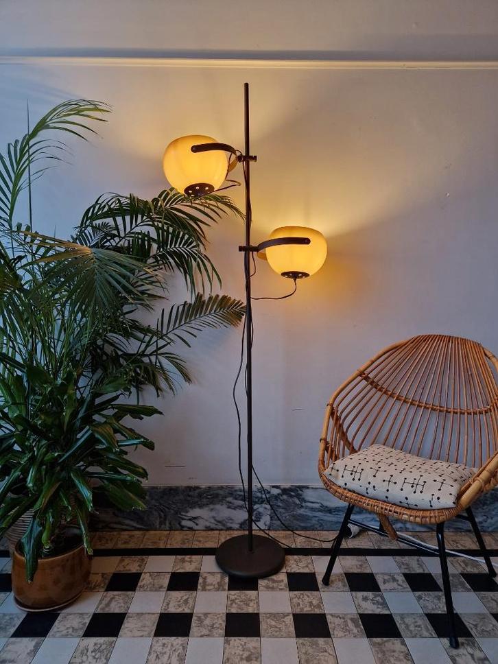 Vintage space-age vloerlamp | mushroom lamp | Dijkstra, Huis en Inrichting, Lampen | Vloerlampen, Gebruikt, 150 tot 200 cm, Kunststof