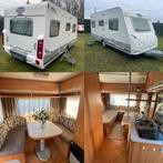 Caravan 450, aparte bedden, rondzit, mover, voortent, Caravans en Kamperen, Caravans, Rondzit, Particulier, Schokbreker, Caravelair