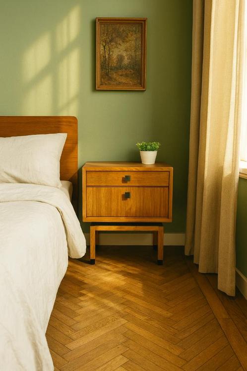Prachtige set vintage nachtkastjes, Huis en Inrichting, Slaapkamer | Nachtkastjes, Gebruikt, Hout, Ophalen of Verzenden