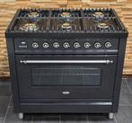 🔥Luxe Fornuis Boretti 90 cm antraciet rvs 300 C oven 6 pits, Elektronische apparatuur, 60 cm of meer, Ophalen of Verzenden, Zo goed als nieuw