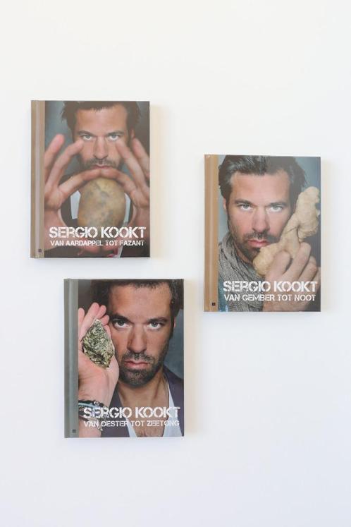 Set van 3 boeken Sergio kookt van Aardappel tot Zeetong, Boeken, Kookboeken, Nieuw, Europa, Ophalen of Verzenden