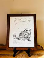 Originele ets Groot Vleeshuis Gent van Braet, Antiek en Kunst, Ophalen of Verzenden