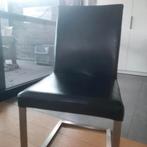 Design lederen zwarte stoelen (6 stuks), Huis en Inrichting, Ophalen, Zo goed als nieuw