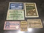 Duitsland lot 6 verschillende noodbiljetten, Ophalen of Verzenden, Duitsland