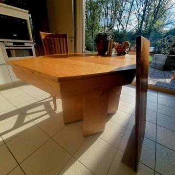 Vintage '30 Art Deco uitschuifbaar massief hout tafel beschikbaar voor biedingen