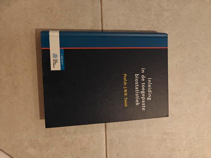J.W.R. Twisk - Inleiding in de toegepaste biostatistiek, Boeken, Wetenschap, Zo goed als nieuw, Ophalen of Verzenden